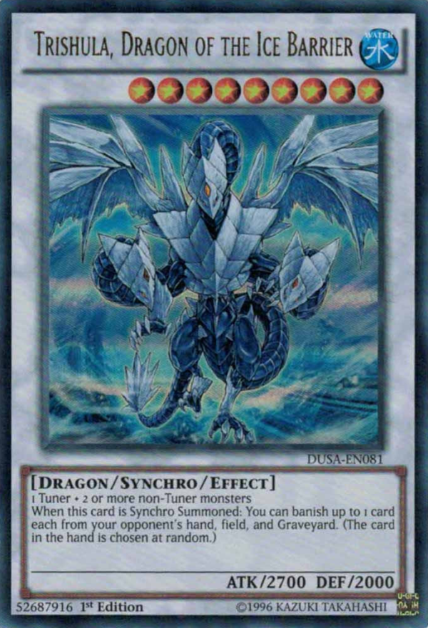 Trishula, Dragon of the Ice Barrier [DUSA-EN081] Ultra Rare Fashion