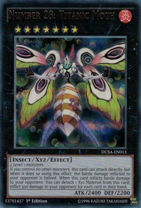 Number 28: Titanic Moth [DUSA-EN013] Ultra Rare For Cheap