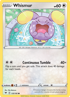 Whismur (135 185) [Sword & Shield: Vivid Voltage] on Sale